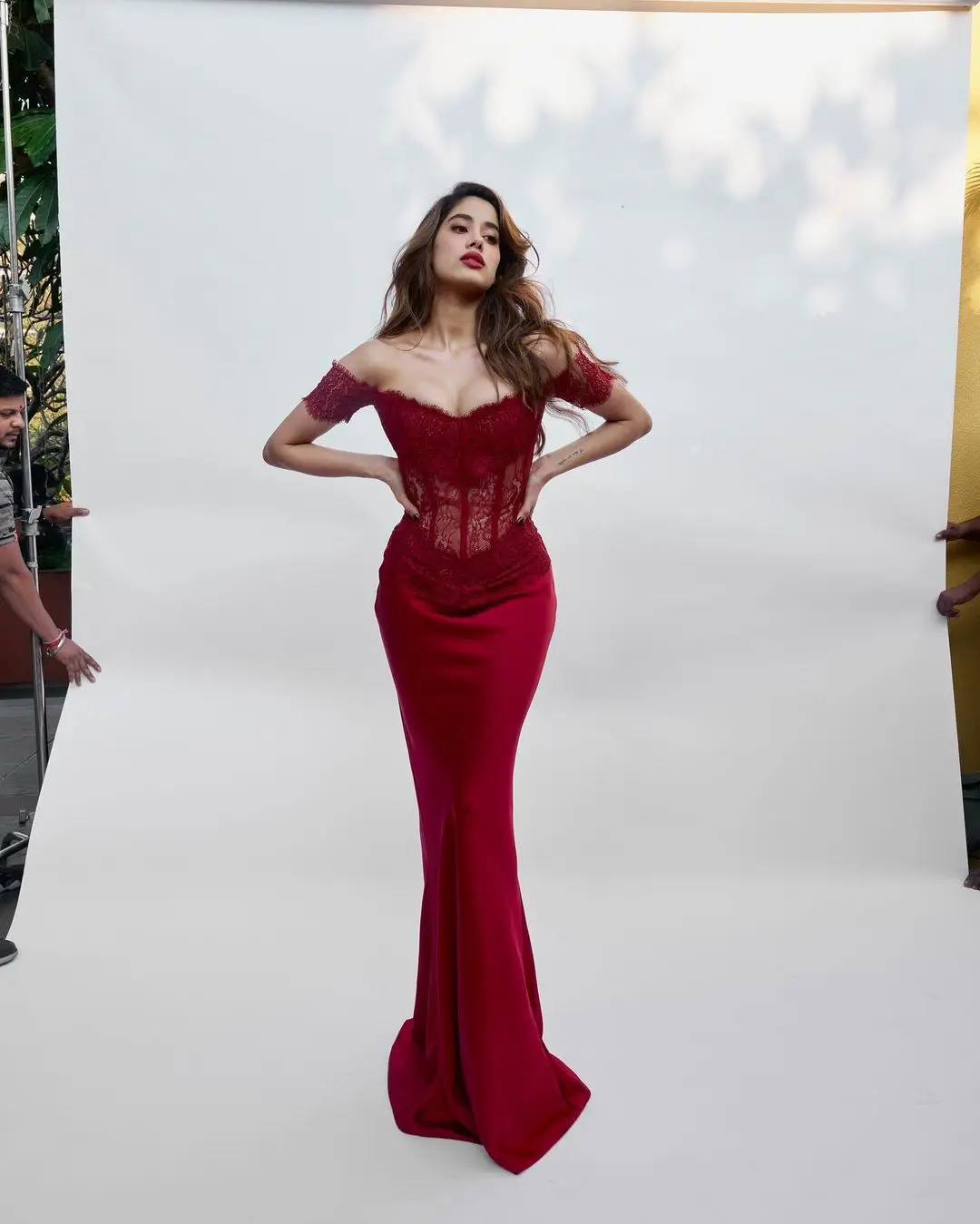 JANHVI KAPOOR PHOTOSHOOT IN RED COLOR GOWN 7